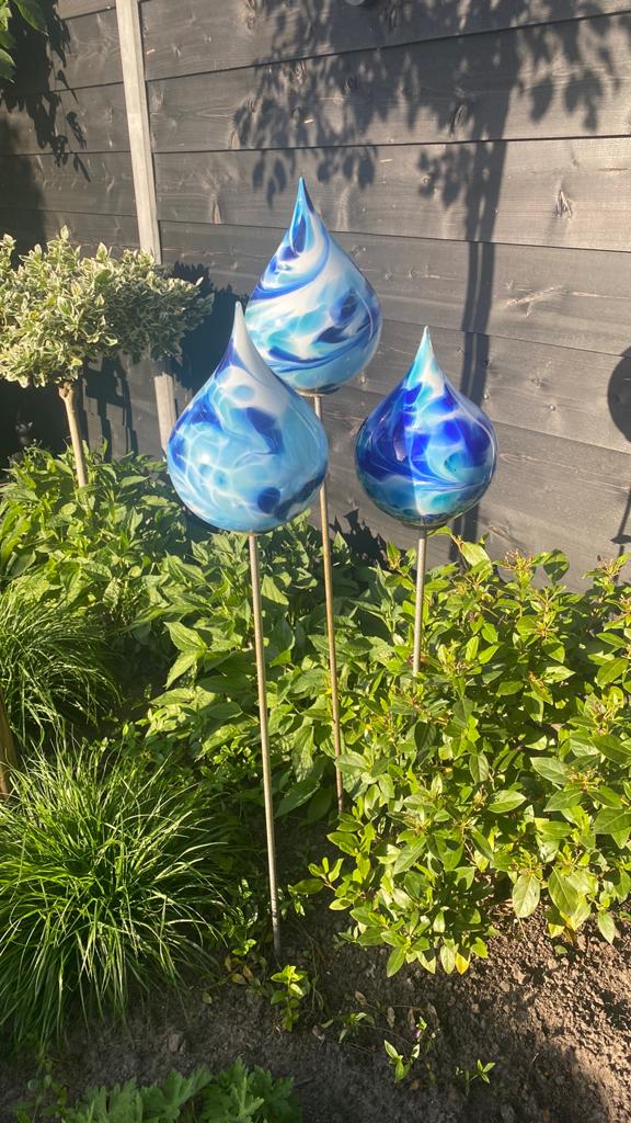 Te koop ; 3 tuinstekers van glas, Tuin en Terras, Ophalen, Zo goed als nieuw