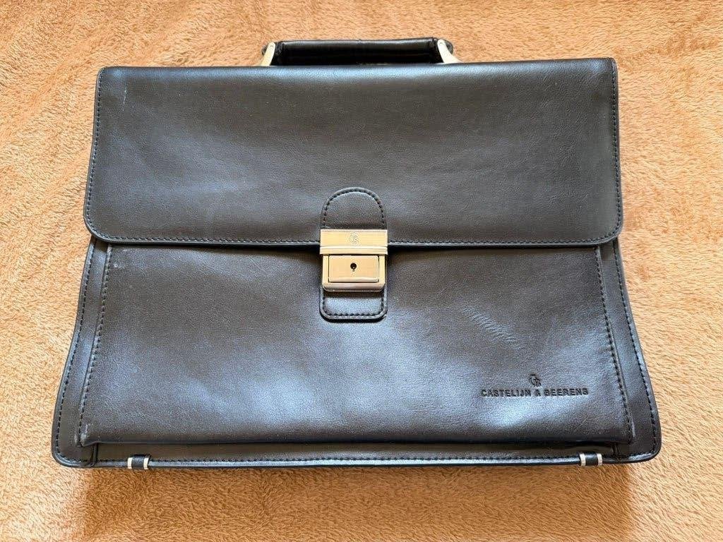 Leren attachékoffer van Castelijn & Beerens, 50 tot 60 cm, 45 tot 55 cm, Nieuw, Leer