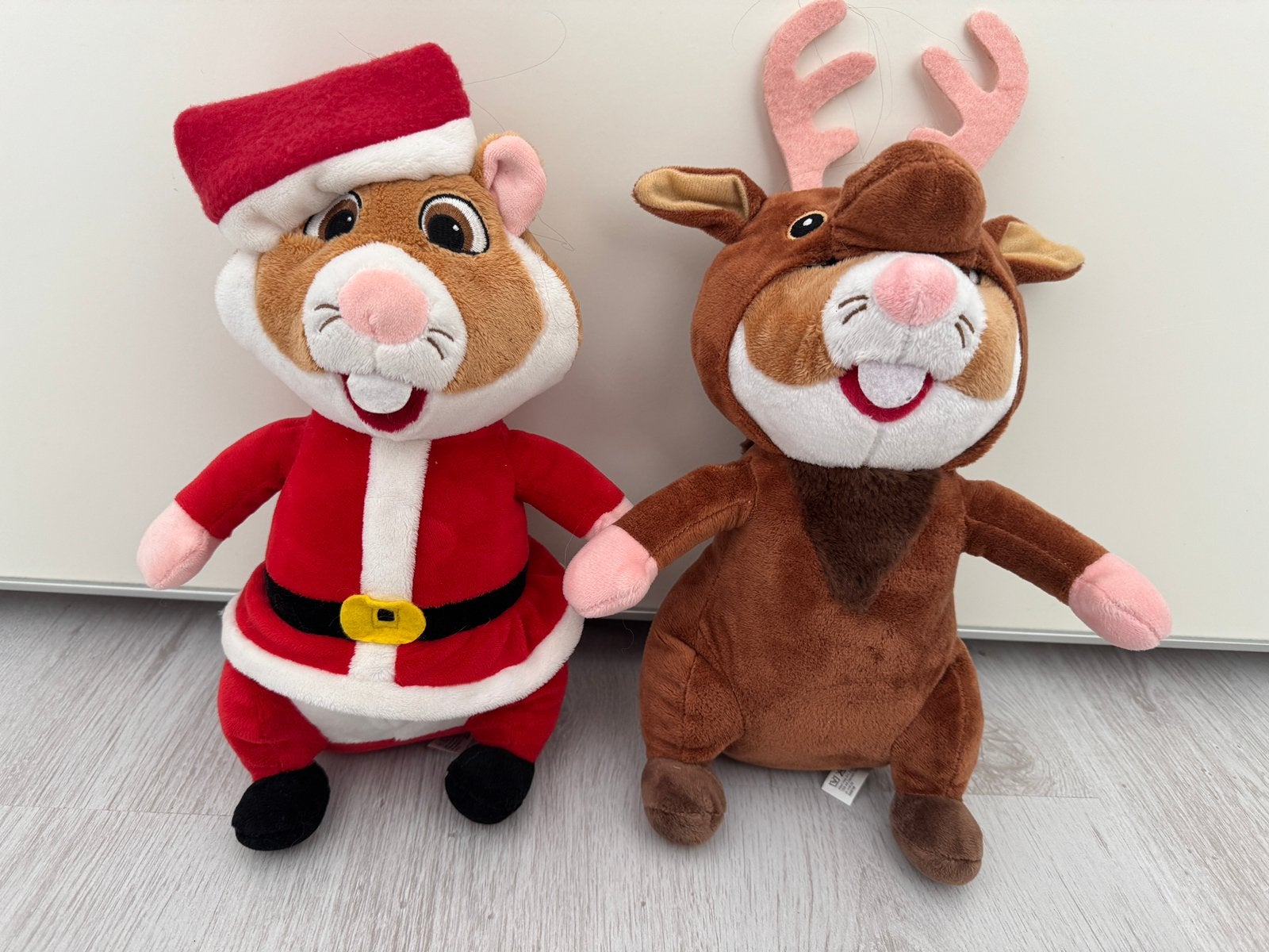 2 AH hamster knuffels kerst, Ophalen of Verzenden, Zo goed als nieuw, Overige typen