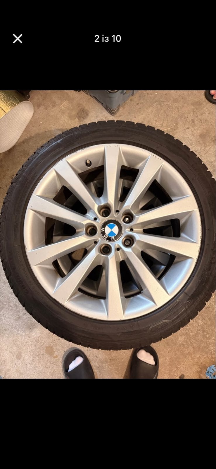 BMW Style 328 18-inch velgen met Goodyear winterbanden, Auto-onderdelen, 18 inch, Banden en Velgen, Personenwagen, Gebruikt