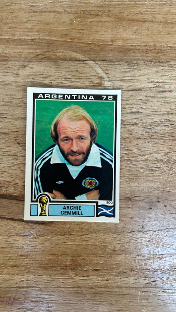 Panini Argentina 78 plaatje Archie Gemmill WK 78, Verzenden, Zo goed als nieuw, Sticker
