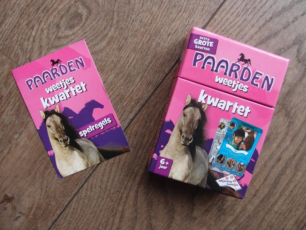 Identity Games paarden weetjes kwartet kaart spel kaartspel, Verzamelen, Speelkaarten, Jokers en Kwartetten, Zo goed als nieuw