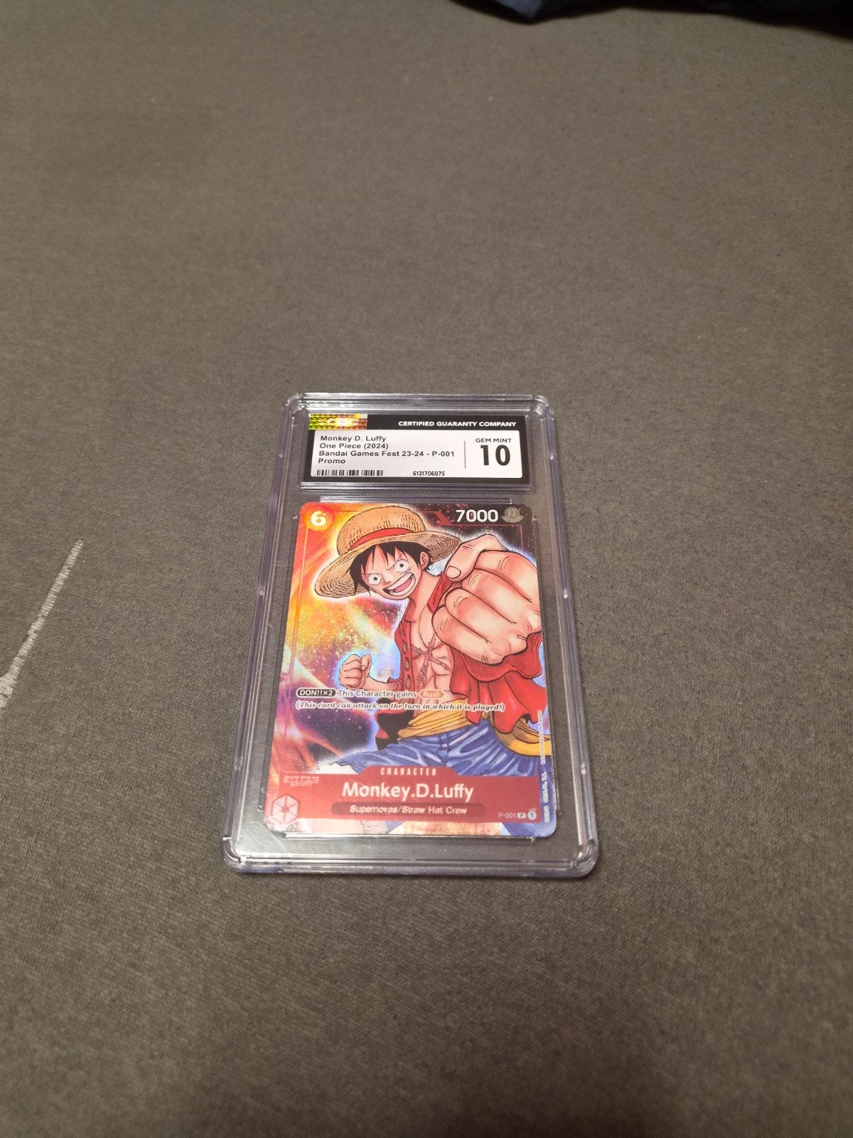 One Piece Card Game Monkey D. Luffy P-001 CGC 10, Hobby en Vrije tijd, Verzamelkaartspellen | Overige, Ophalen of Verzenden, Nieuw