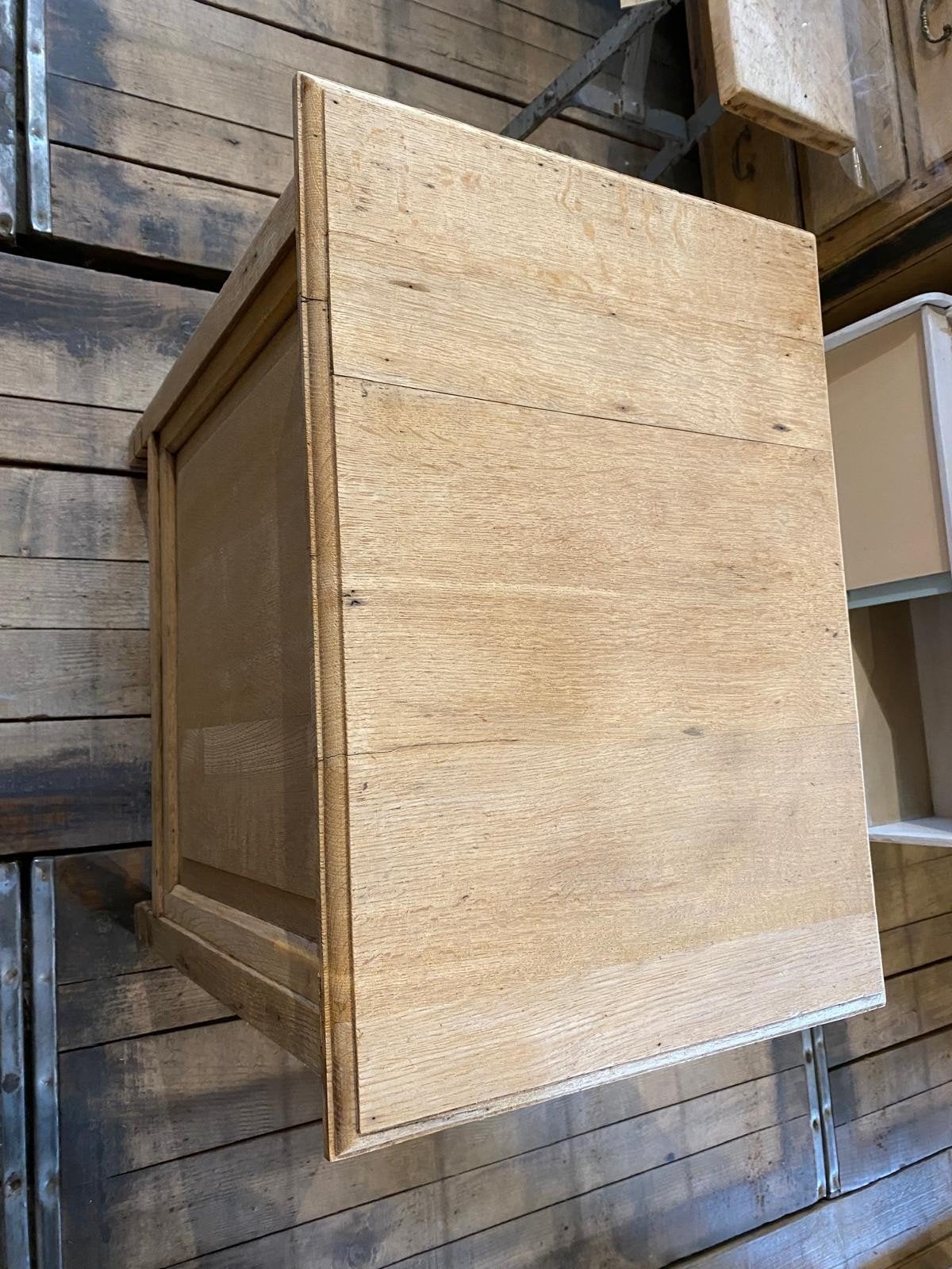 Landelijke Frans eiken ladekast kast archiefkast, Ophalen, Gebruikt, 50 tot 100 cm, Minder dan 100 cm
