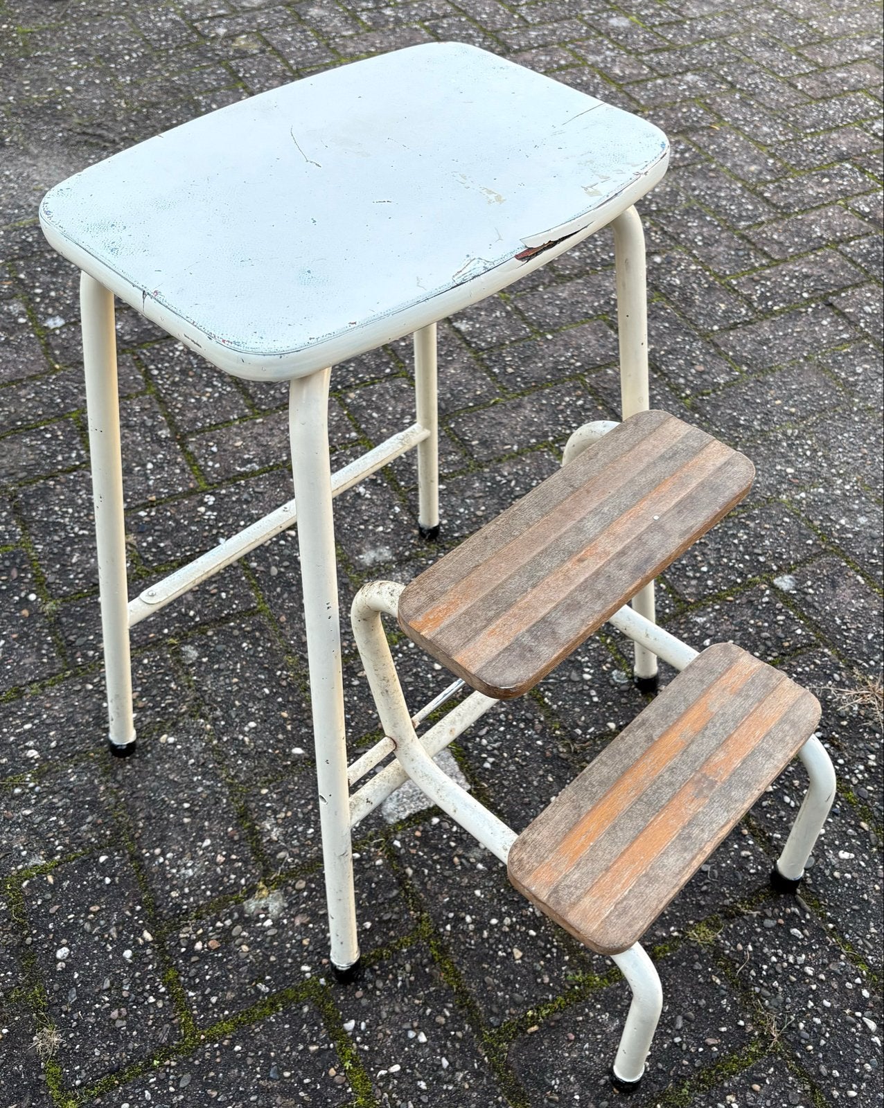 Vintage Brabantia Opklapbaar Trapje, Ophalen, Gebruikt, Overige materialen