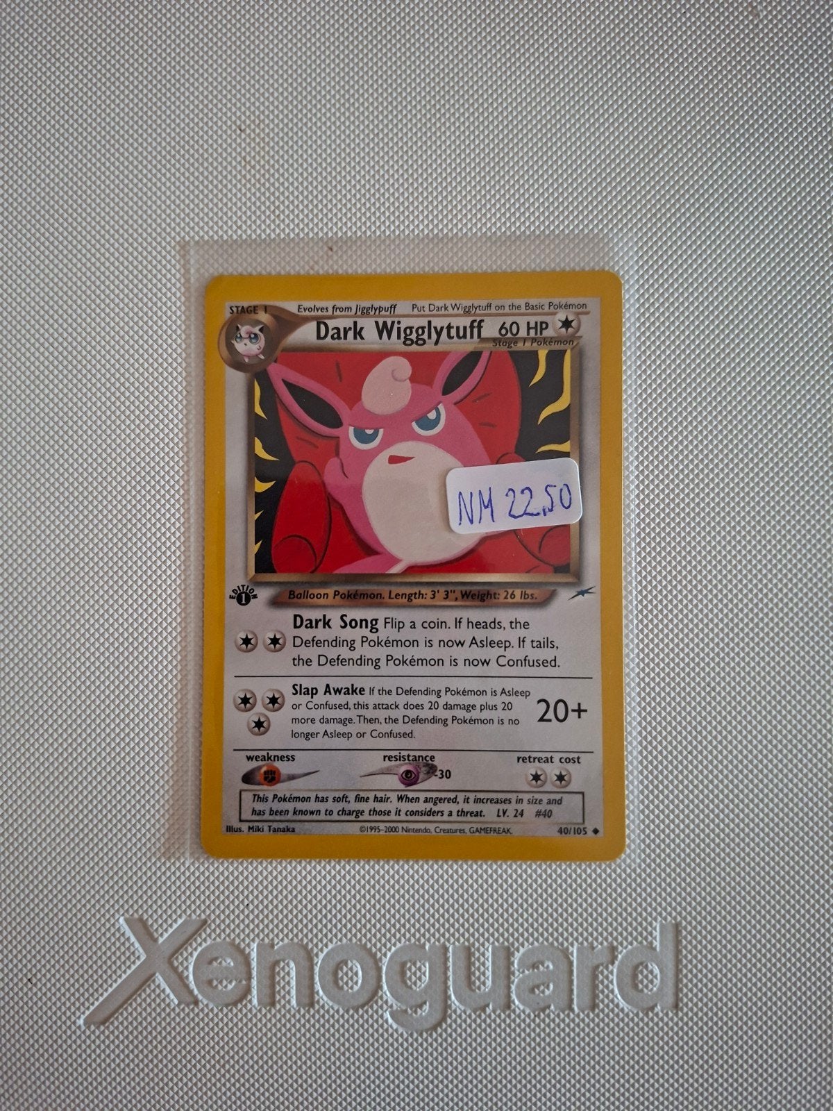 Dark Wigglytuff 1st edition neo destiny - NM conditie, Ophalen of Verzenden, Zo goed als nieuw, Losse kaart