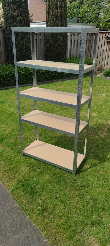 Stevige stellingkast metaal planken opslag kast, Ophalen of Verzenden, Zo goed als nieuw