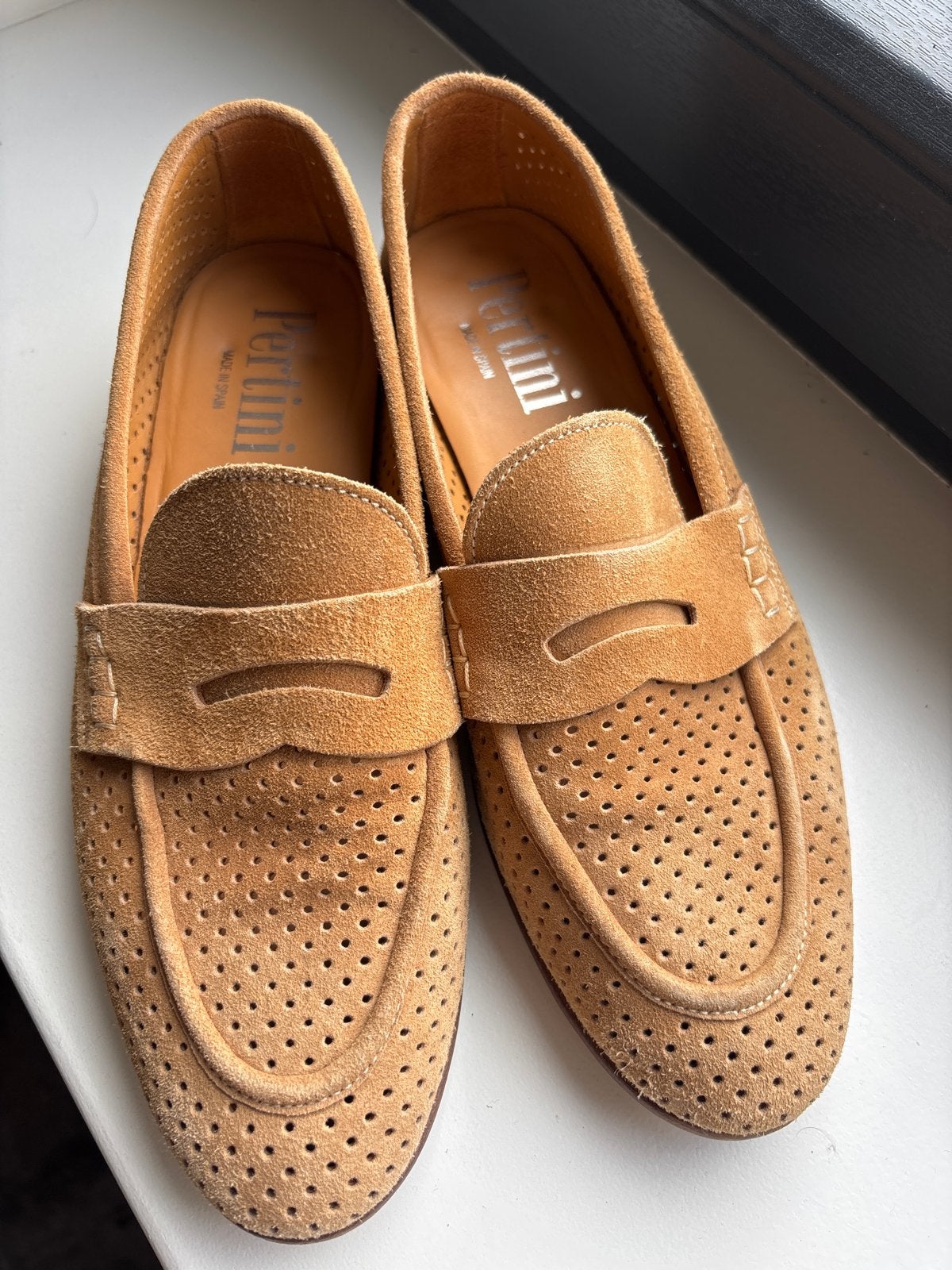 Pertini suède loafers - Maat 37.5, Ophalen of Verzenden, Gedragen, Bruin, Instappers