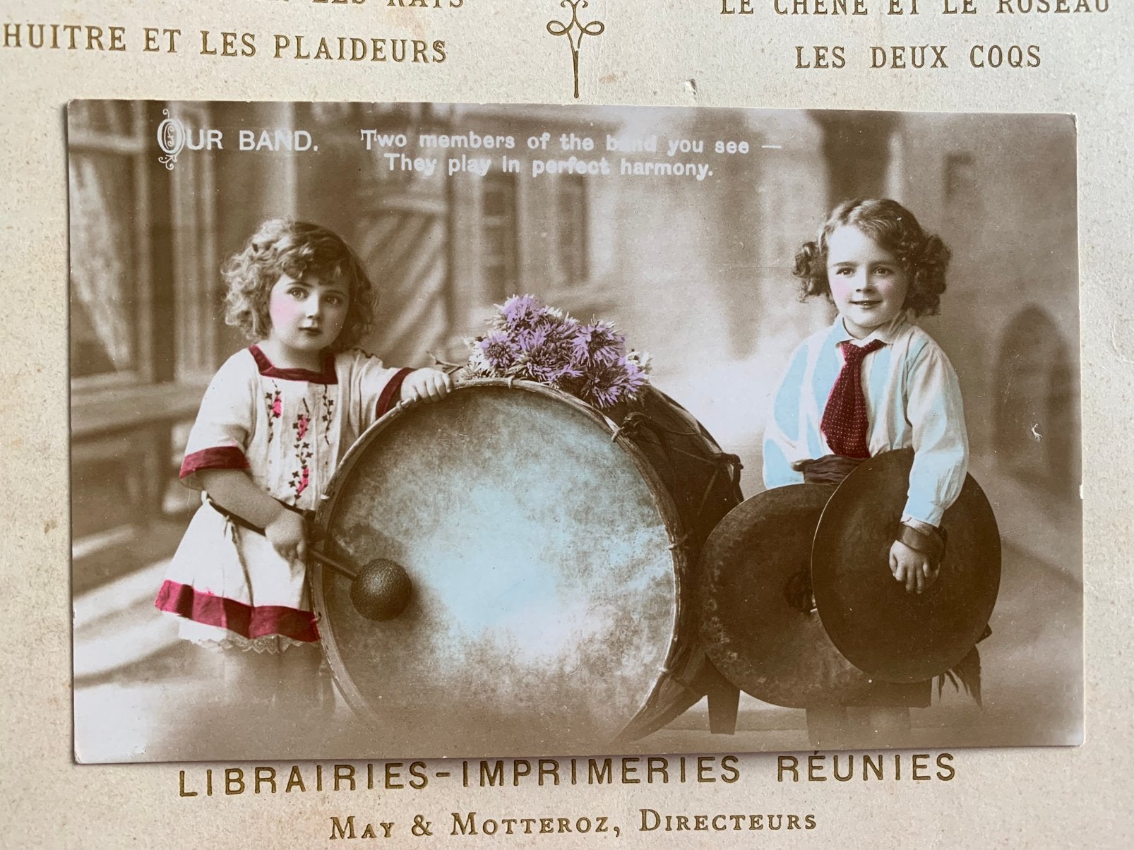 Our Band - kindjes met trom en bekkens (VI), Ophalen of Verzenden, Voor 1920, Gelopen, Muziek