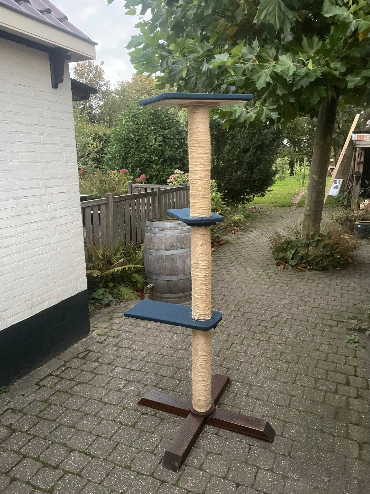Krabpaal en uitkijktoren voor katten, Dieren en Toebehoren, Ophalen, Zo goed als nieuw, Krabpaal