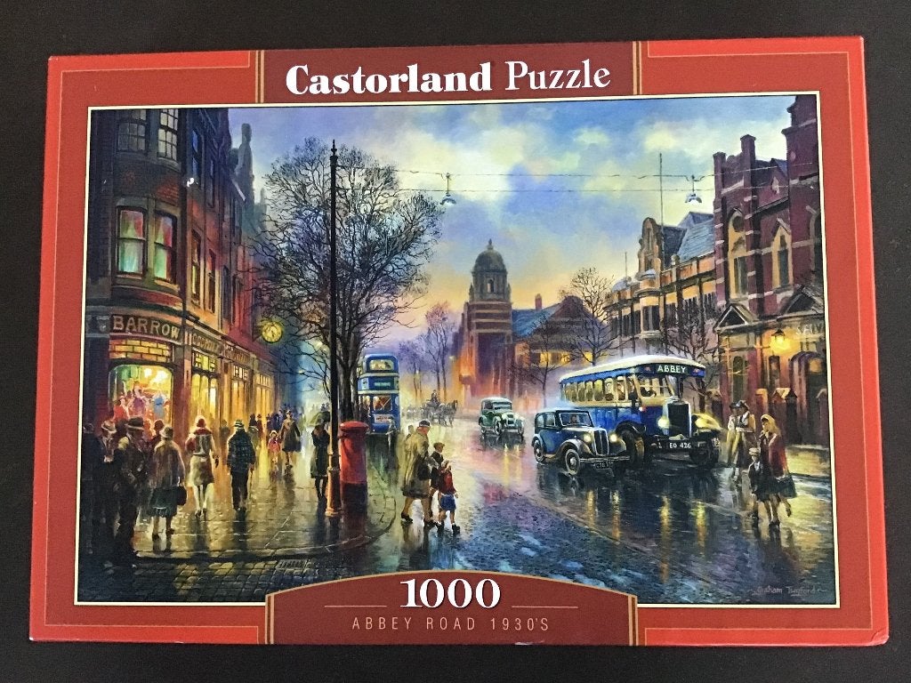 Castorland Puzzel Abbey Road 1930s 1000 stukjes, Ophalen of Verzenden, 500 t/m 1500 stukjes, Gebruikt, Legpuzzel