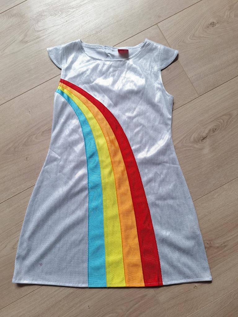 K3 regenboog jurk maat 6-8 jaar, Gebruikt, Meisje, K3, Ophalen of Verzenden