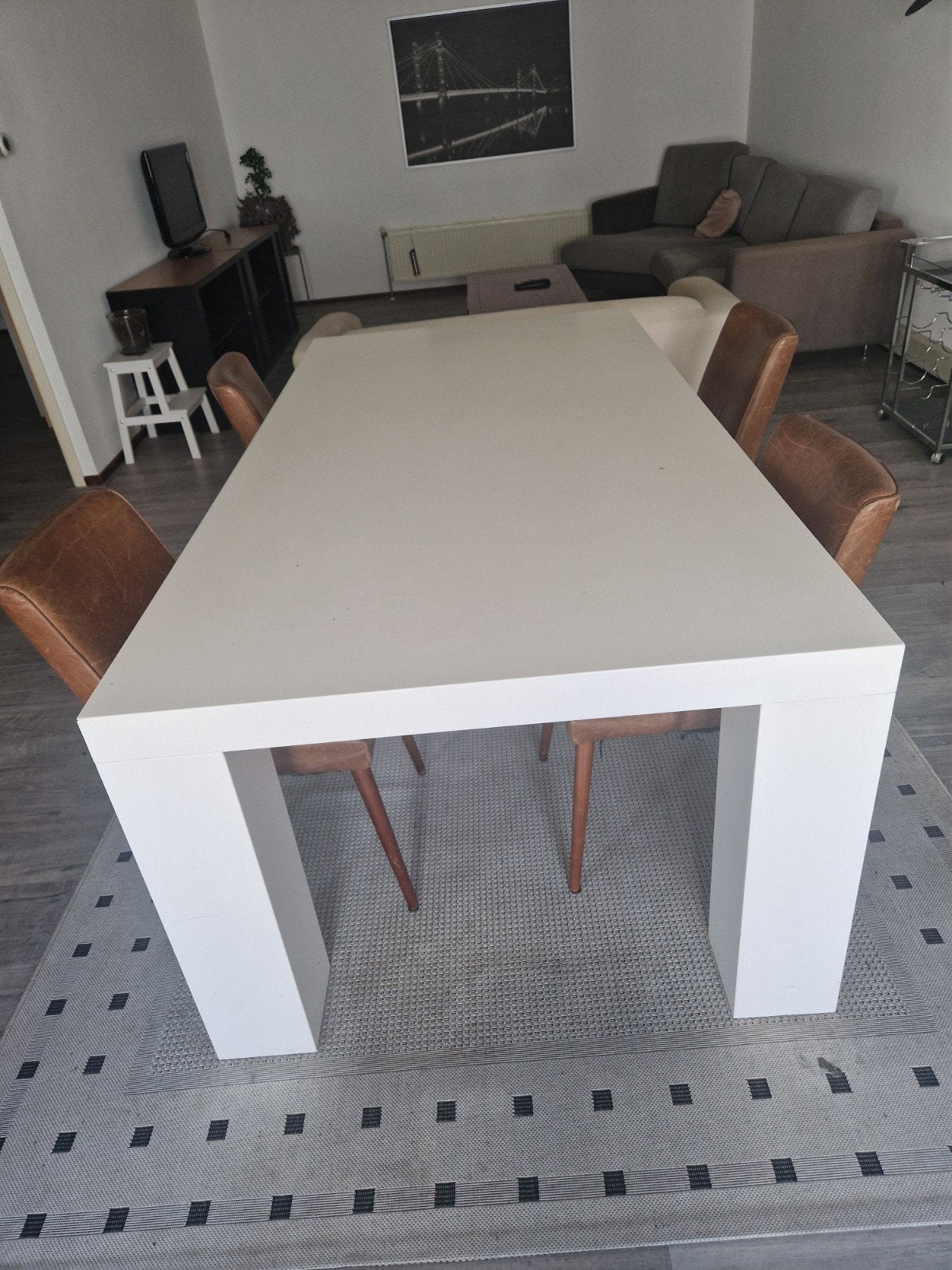 Witte eettafel met 4 stoelen GRATIS, Ophalen