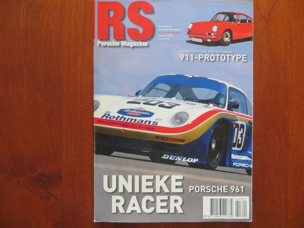 RS Porsche Magazine 1 2013 911 prototype, 961, 911 SC, Ophalen of Verzenden, Zo goed als nieuw, Porsche