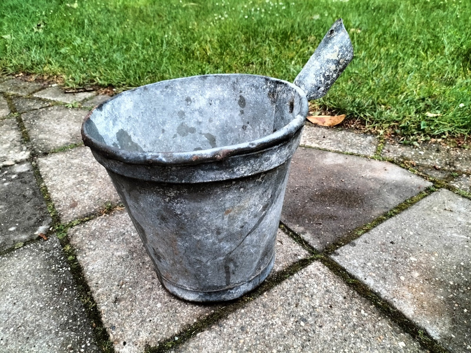Zinc zink schep emmer schepemmer decoratie antiek boederij, Ophalen of Verzenden