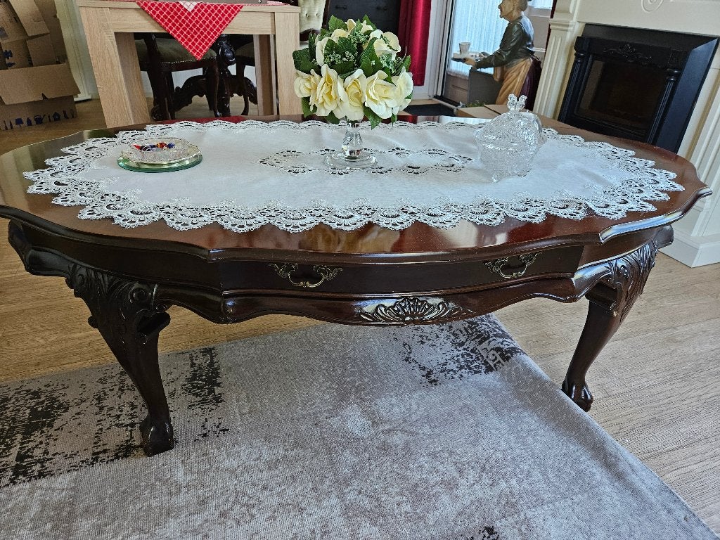 salontafel notenhout, Huis en Inrichting, Tafels | Salontafels, Ophalen, Gebruikt, 100 tot 150 cm, Klassiek