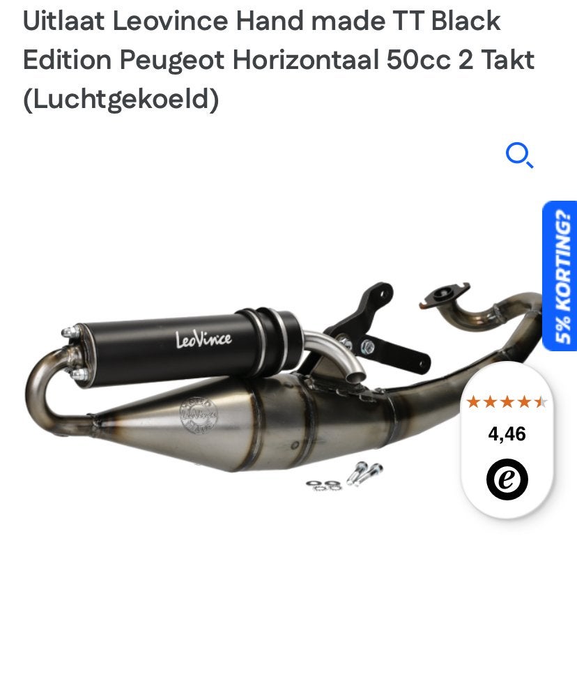 Terugloop horizontaal GEZOCHT !, Ophalen of Verzenden, Gebruikt, Uitlaat, Overige merken
