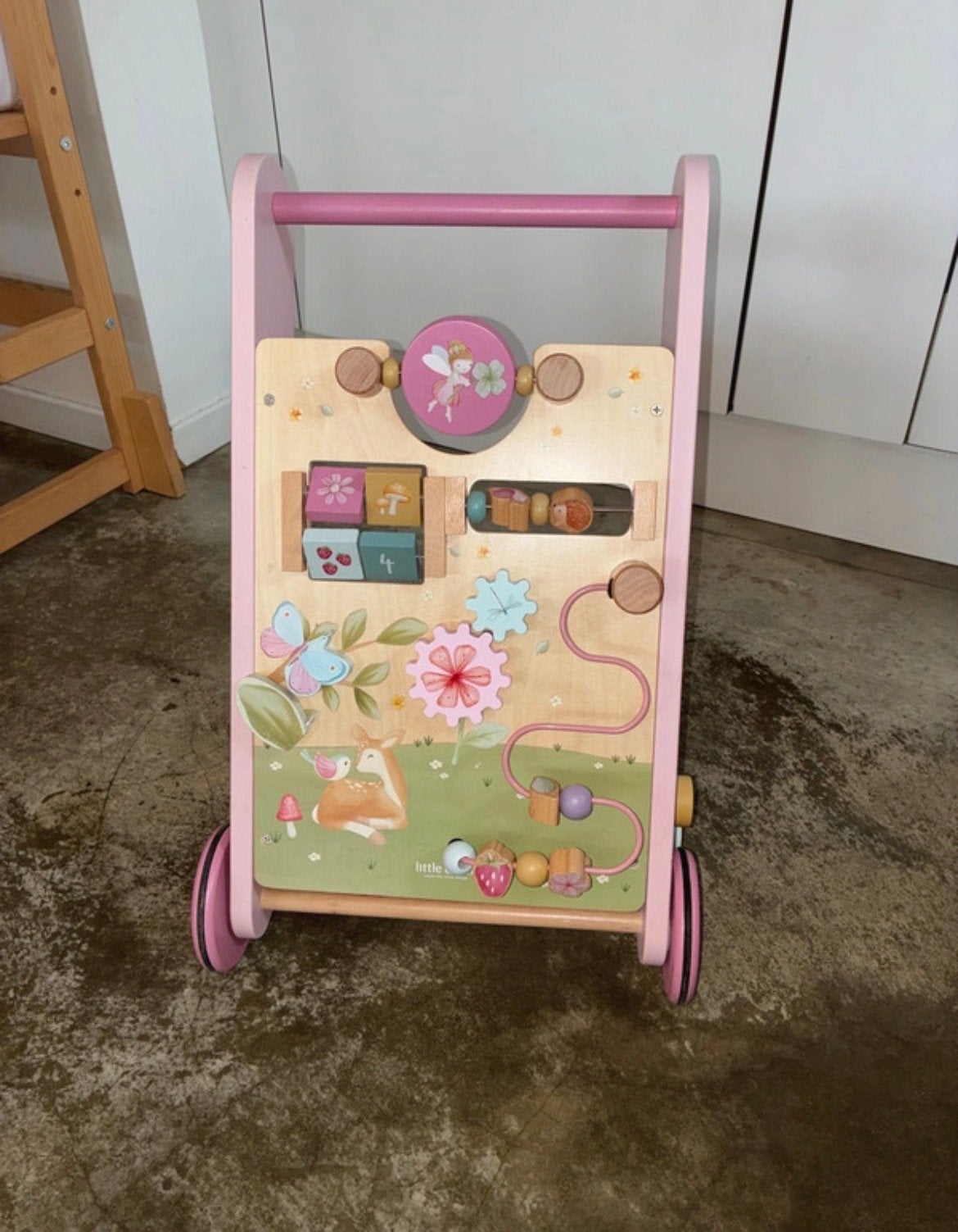 Little Dutch houten loopwagen - blokjes ontbreken, Ophalen, Gebruikt, Overige typen