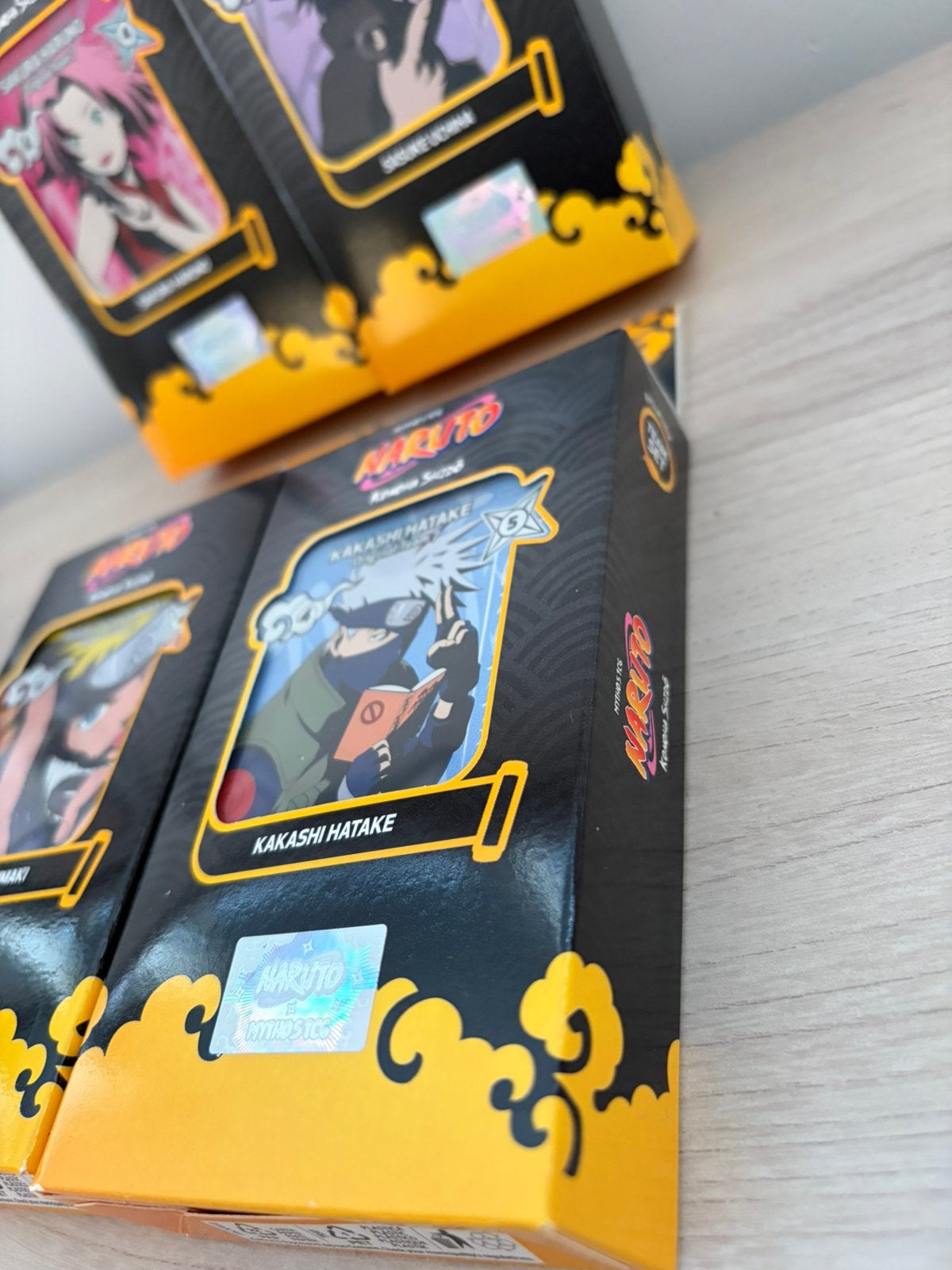 Naruto Mythos TCG Team 7 Set Sakura Sasuke Naruto Kakashi, Ophalen of Verzenden, Zo goed als nieuw