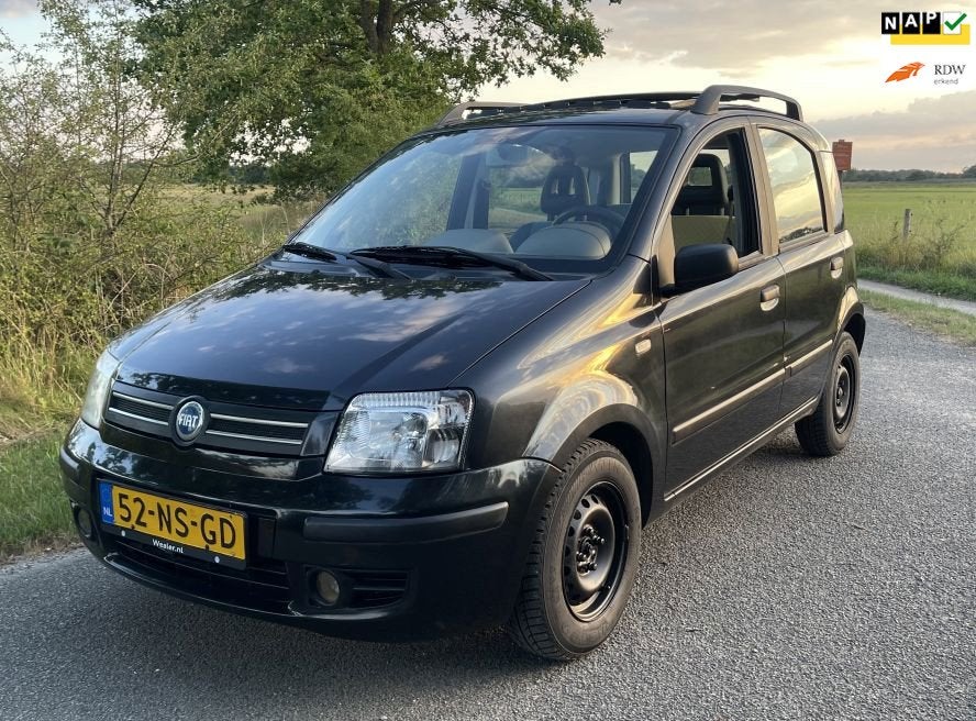 Fiat Panda 1.2 Nieuwe APK Inruil is mogelijk, Voorwielaandrijving, Gebruikt, Zwart, Origineel Nederlands
