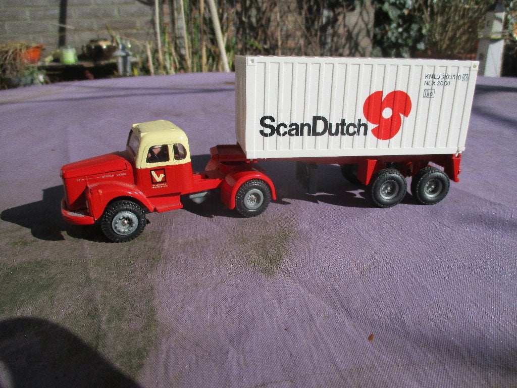 Tekno Scania Vabis Van Oeveren / Verachtert, Hobby en Vrije tijd, Modelauto's | 1:50, Verzenden, Zo goed als nieuw, Bus of Vrachtwagen