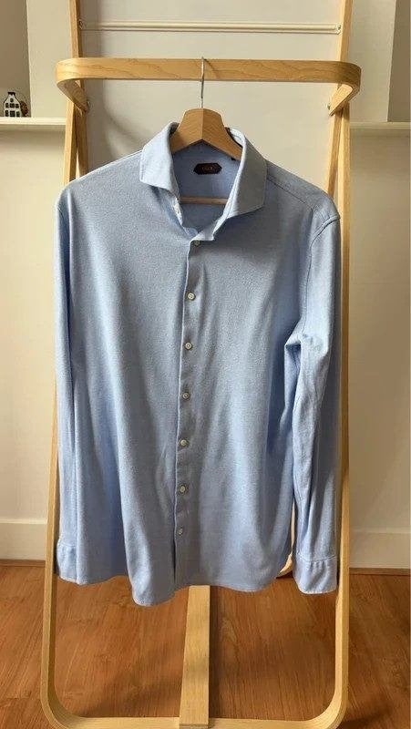 OGER Lichtblauw Katoenen Overhemd Maat 40 Zeer Goede Staat, Kleding | Heren, Halswijdte 39/40 (M), Verzenden, Blauw, Oger