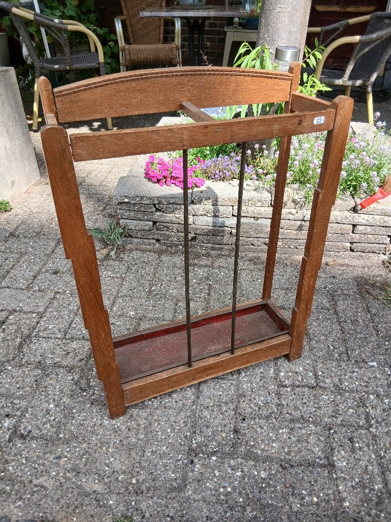 antieke paraplubak Amsterdamse school stijl, Ophalen, Zo goed als nieuw, Hout