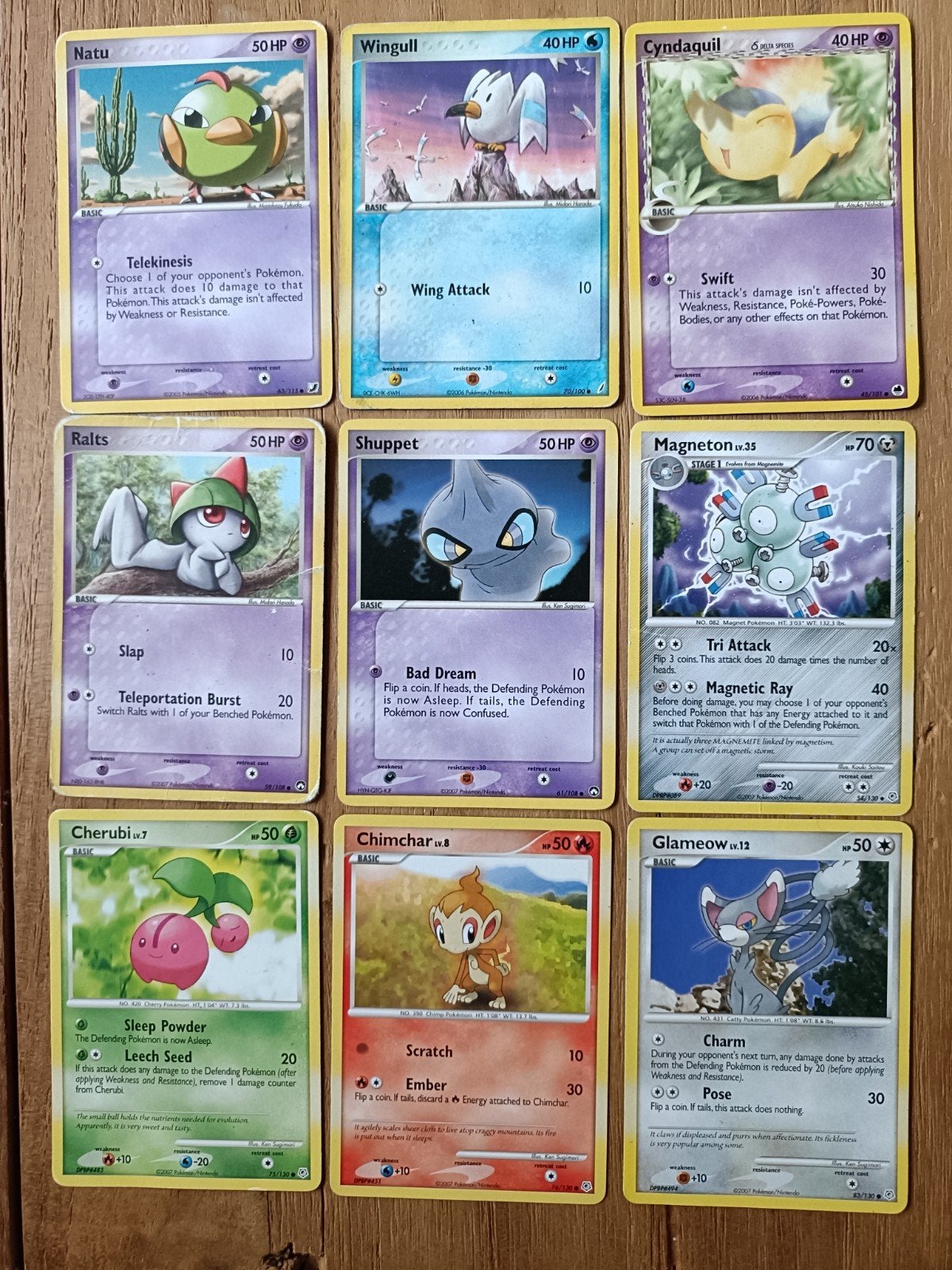 9 vintage pokemonkaartjes., Verzenden