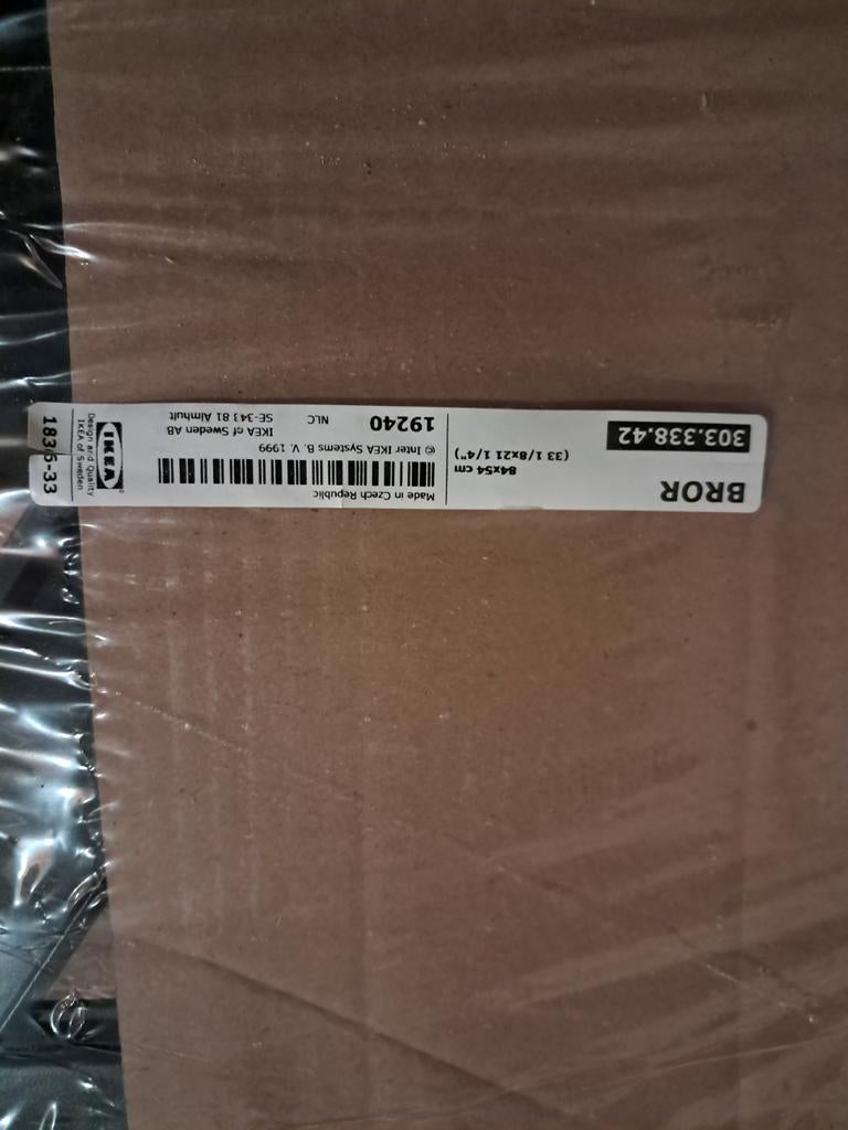 IKEA BROR Werkblad Zwart 84x54 cm Nieuw in verpakking, Ophalen of Verzenden, Nieuw, Rechthoekig, Minder dan 50 cm