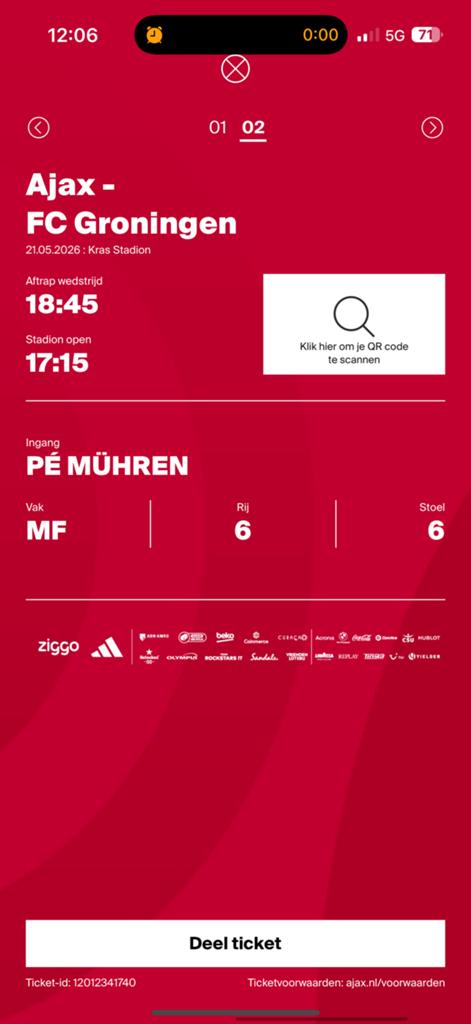 Ajax Groningen Pe Muhren Kras stadion, Eén persoon, Oktober