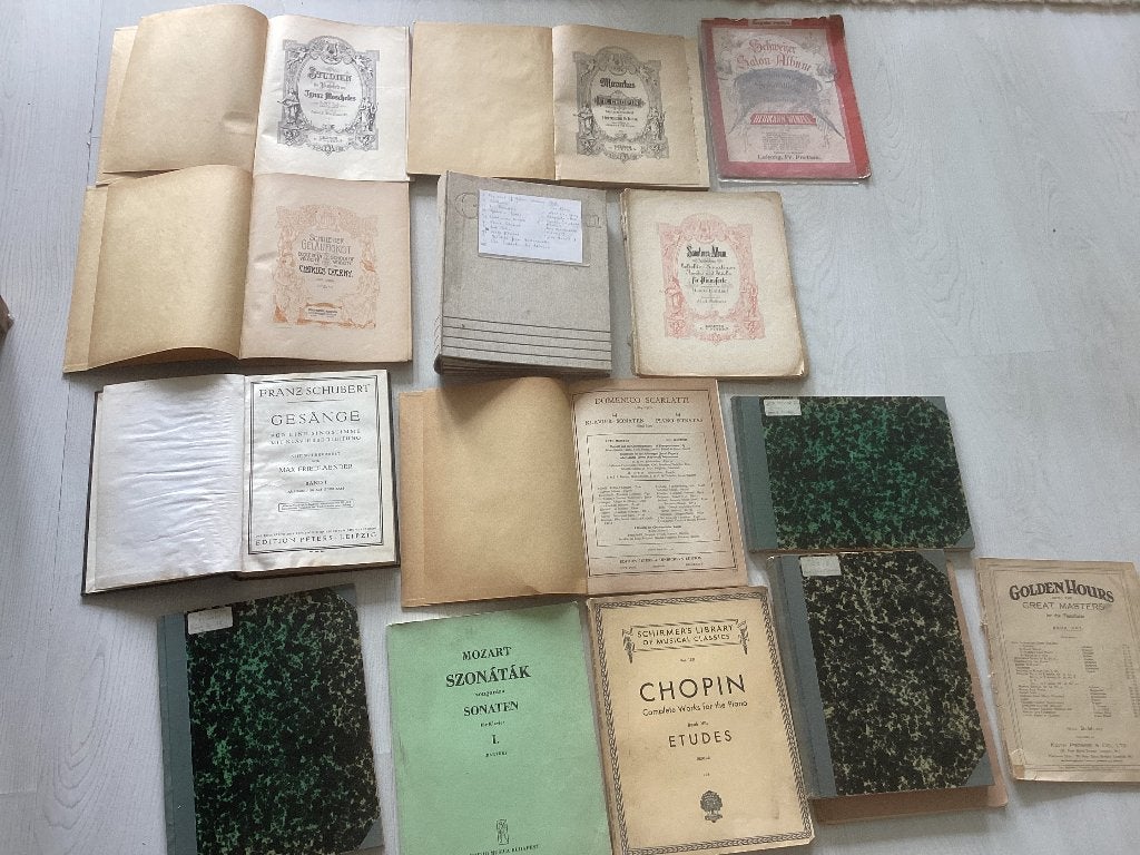 Oude zelf gebonden pianomuziek boeken, Boeken, Tijdschriften en Kranten, Ophalen, Gelezen, Muziek, Film of Tv