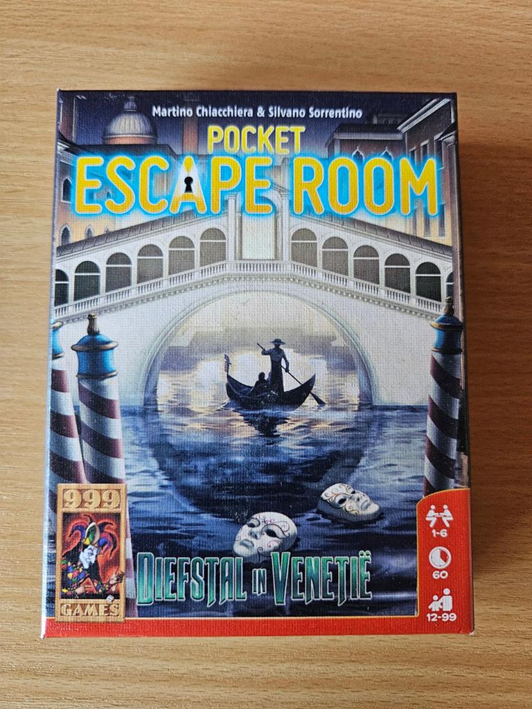 Pocket Escape Room Diefstal in Venetië, Hobby en Vrije tijd, Gezelschapsspellen | Bordspellen, Vijf spelers of meer, Ophalen of Verzenden