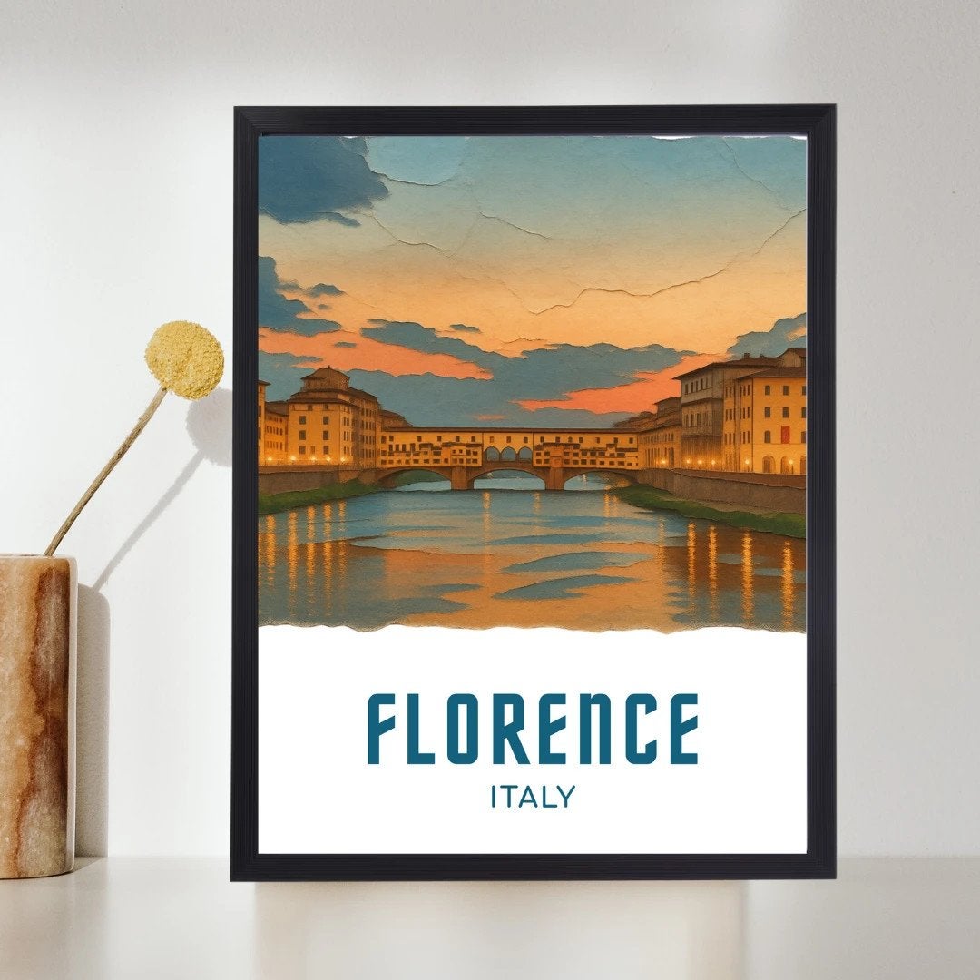 Florence poster A4 Italië, Ophalen of Verzenden