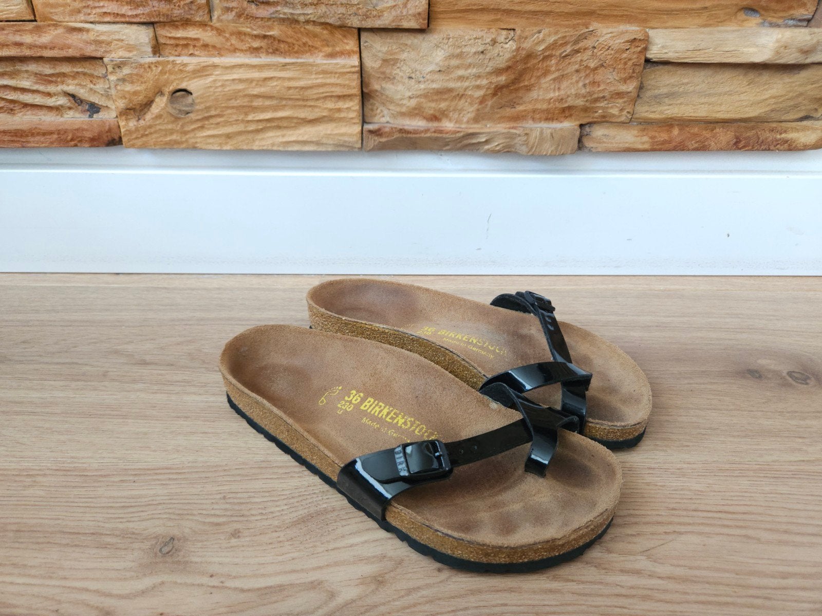 Birkenstock Piazza maat 36 ( 37 ) Regular slippers sandalen, Slippers, Zwart, Ophalen of Verzenden, Zo goed als nieuw