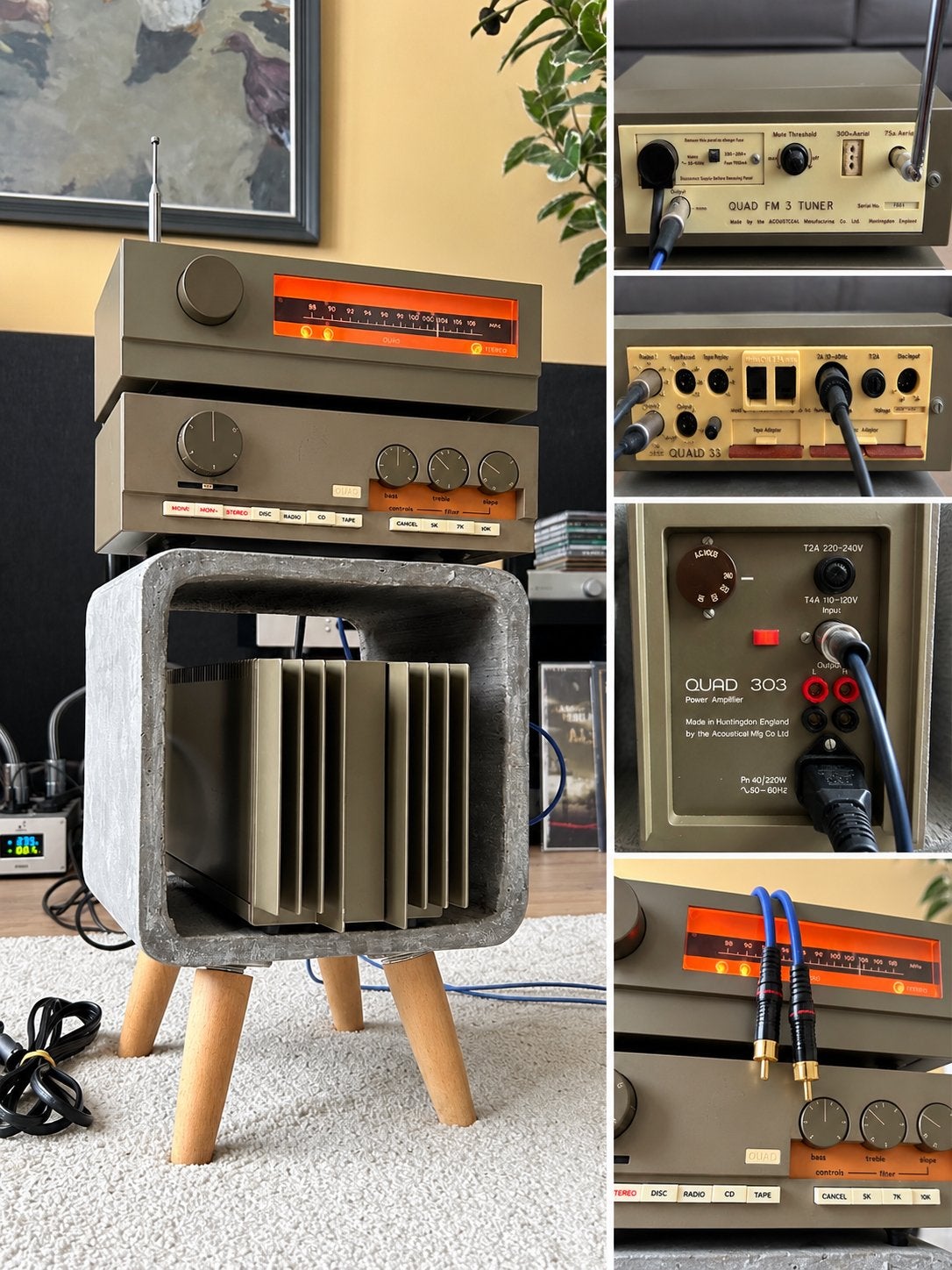 Quad 33 + 303 + FM3 – volledig gereviseerd, Ophalen, Zo goed als nieuw, Minder dan 50 watt