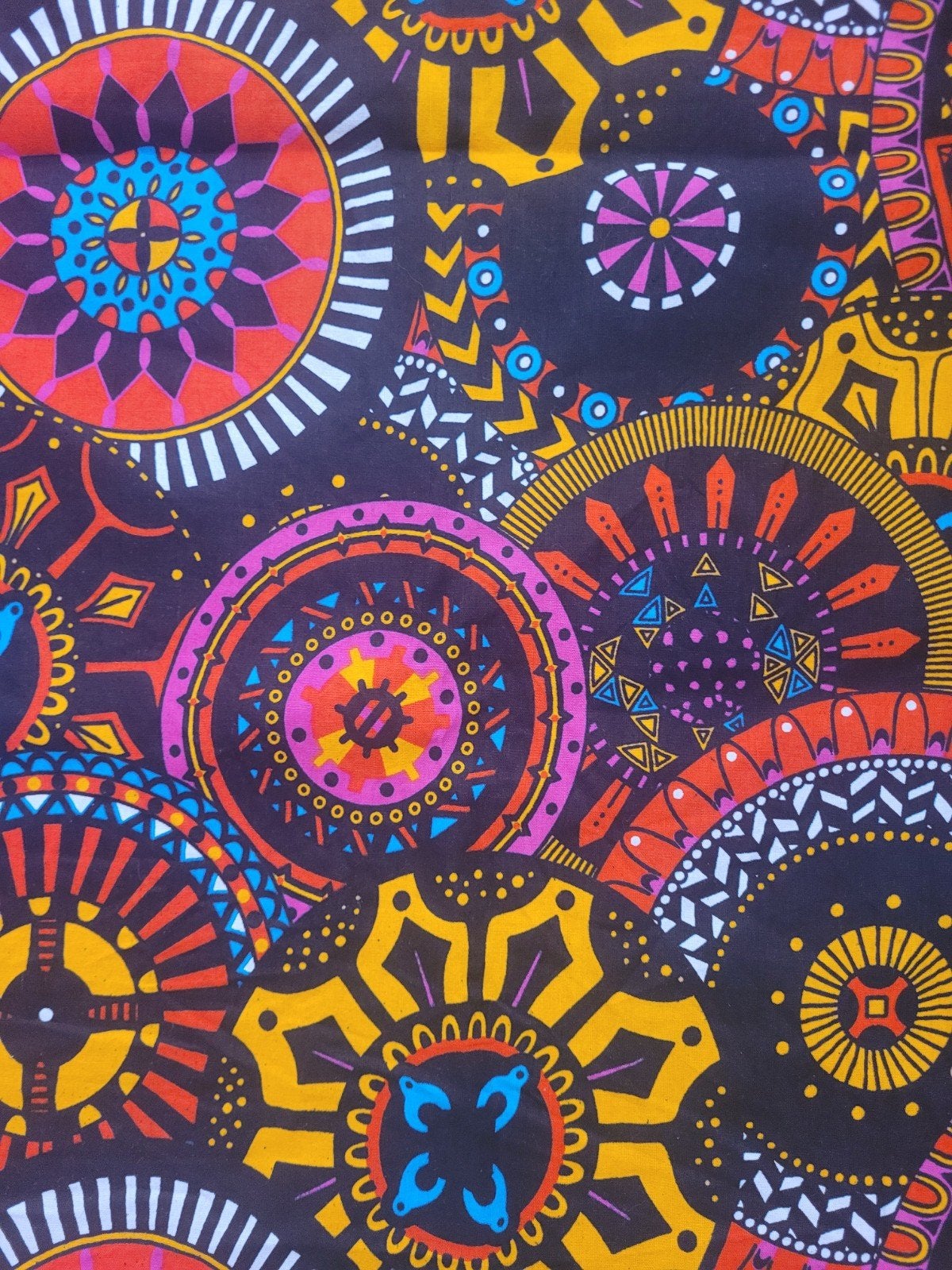 Afrikaanse wax print stof 109x175 cm - Nieuw, Hobby en Vrije tijd, Stoffen en Lappen, Meerkleurig, Ophalen of Verzenden, Zo goed als nieuw