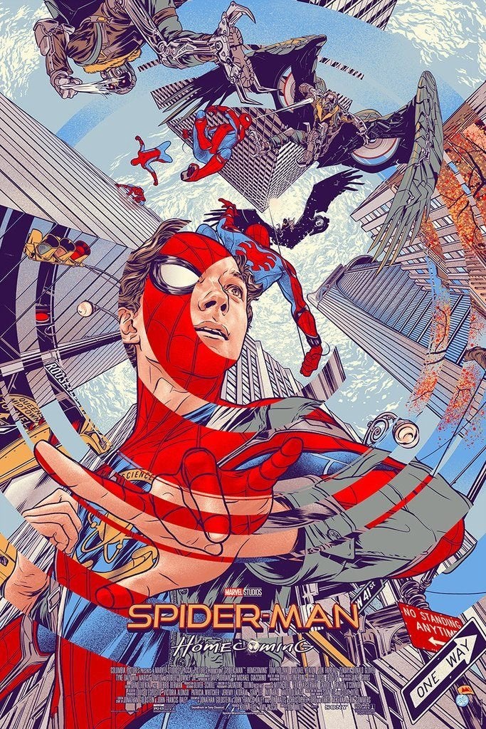 SpiderMan Homecoming (Zeldzaam) - Mondo - Marvel, Rechthoekig Staand, Ophalen of Verzenden, Zo goed als nieuw, A1 t/m A3
