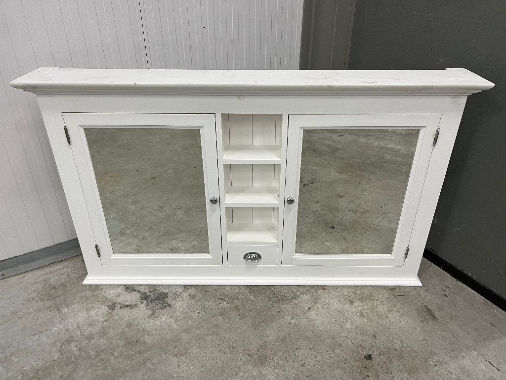 Witte badkamerkast met spiegeldeuren !!, Ophalen, Gebruikt, Overige typen
