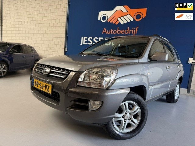Kia Sportage 2.0 CVVT Comfort,bj.2006,blauw/grijs,airco,2e e, Auto's, 1442 kg, Stof, Gebruikt, 4 cilinders