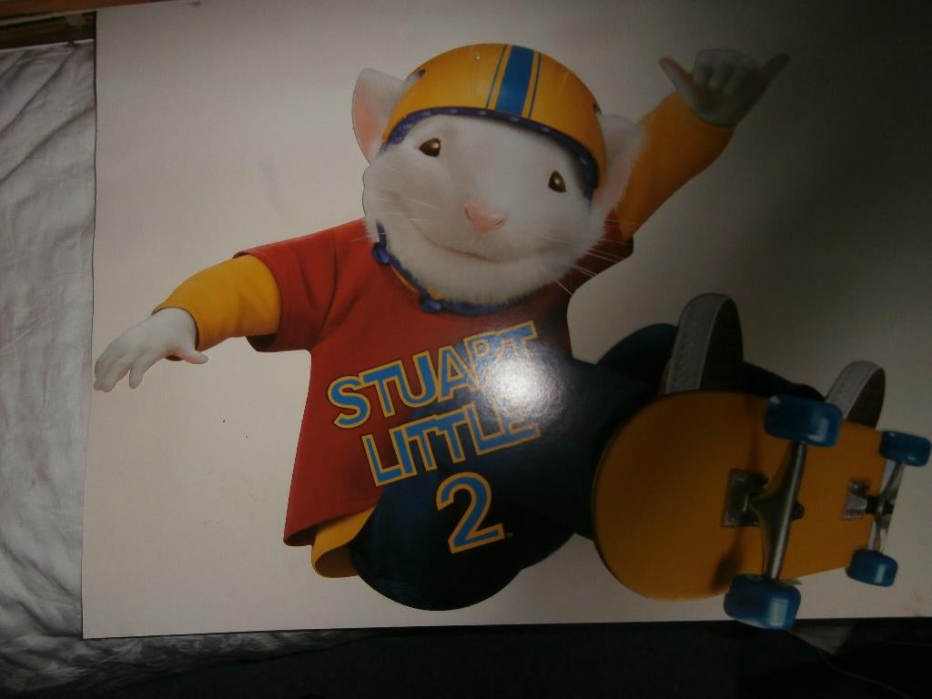 reclamebord Stuart little hangbord mobile film tekenfilm tv, Ophalen of Verzenden, Zo goed als nieuw, Reclamebord