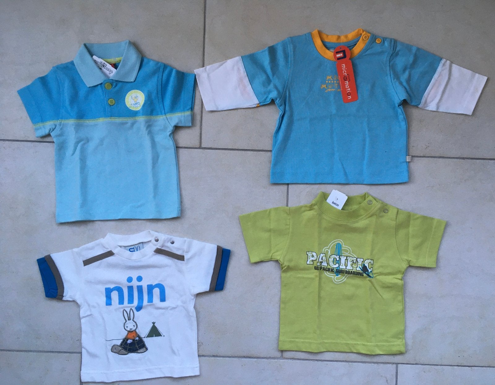 4 Nieuwe shirtjes + broekje 62 Esprit Nijntje Nijn Beebies, Ophalen of Verzenden, Setje, Jongetje, Nieuw