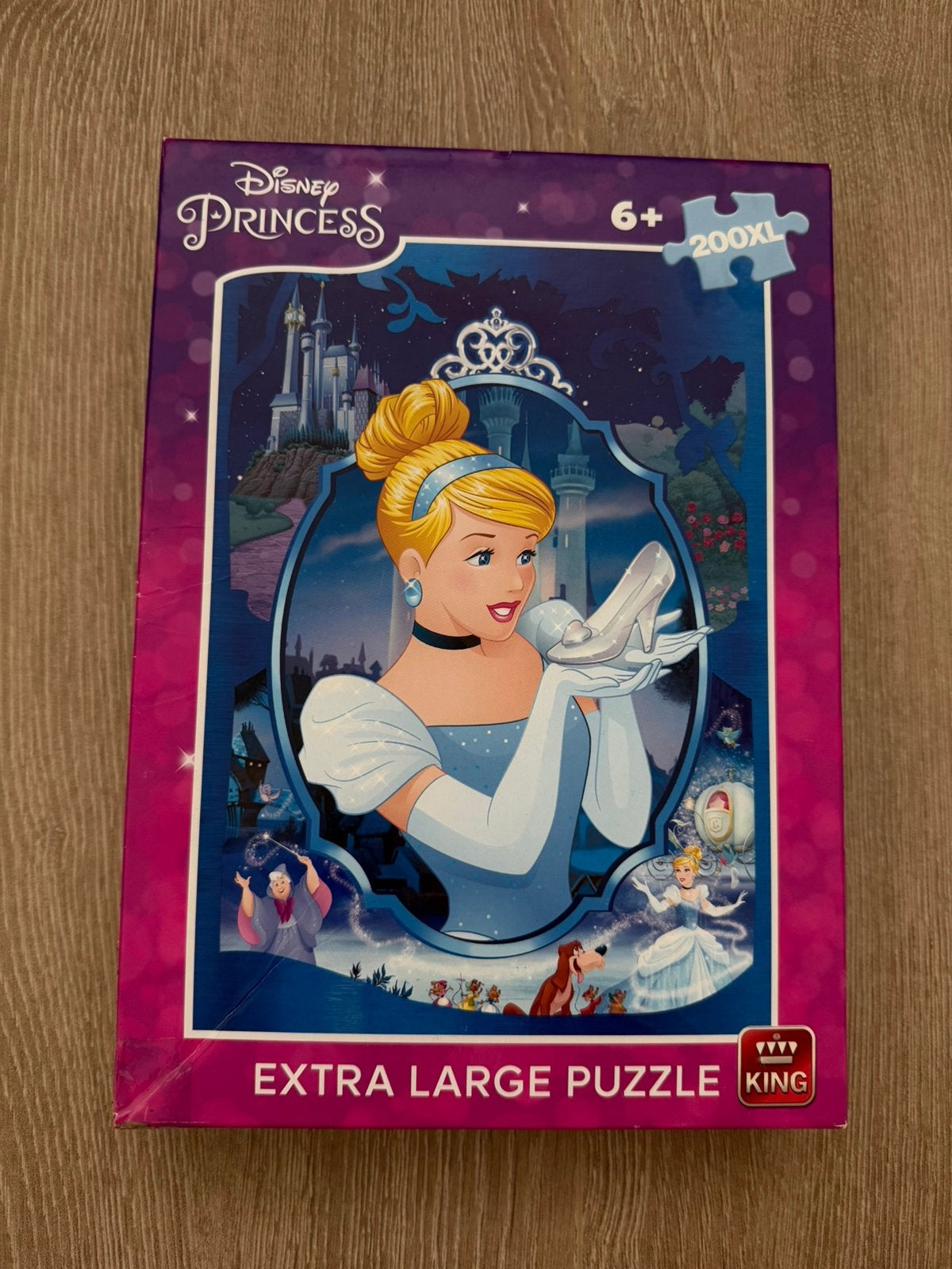 King Disney Princess puzzel XL 200 stukjes, Ophalen of Verzenden, Meer dan 50 stukjes, Zo goed als nieuw, 6 jaar of ouder