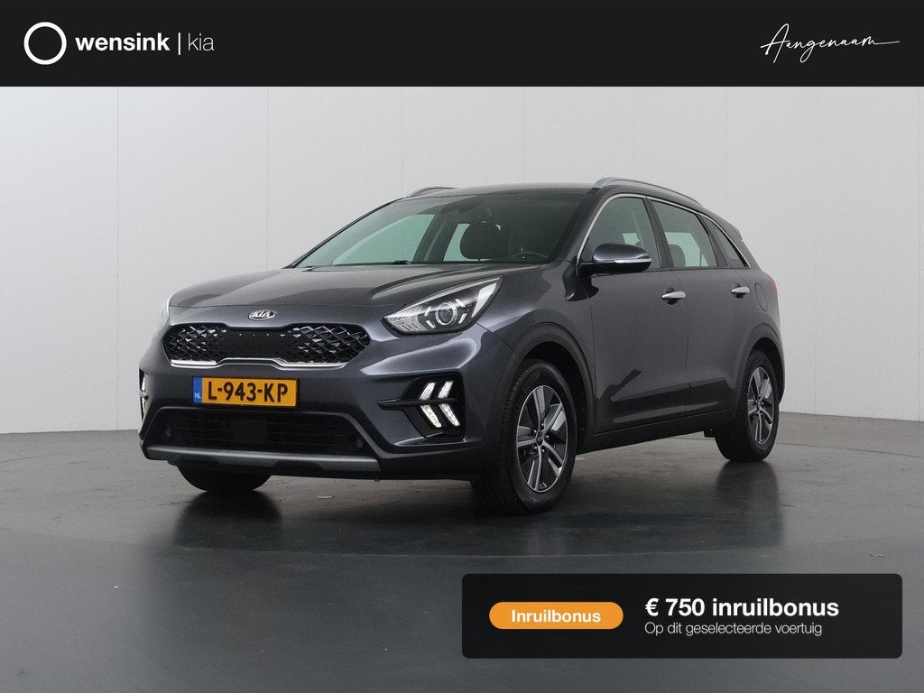 Kia Niro 1.6 GDi Hybrid DynamicLine | Trekhaak | Navigatie |, Auto's, Kia, Gebruikt, 2 kWh, Leder en Stof, Origineel Nederlands
