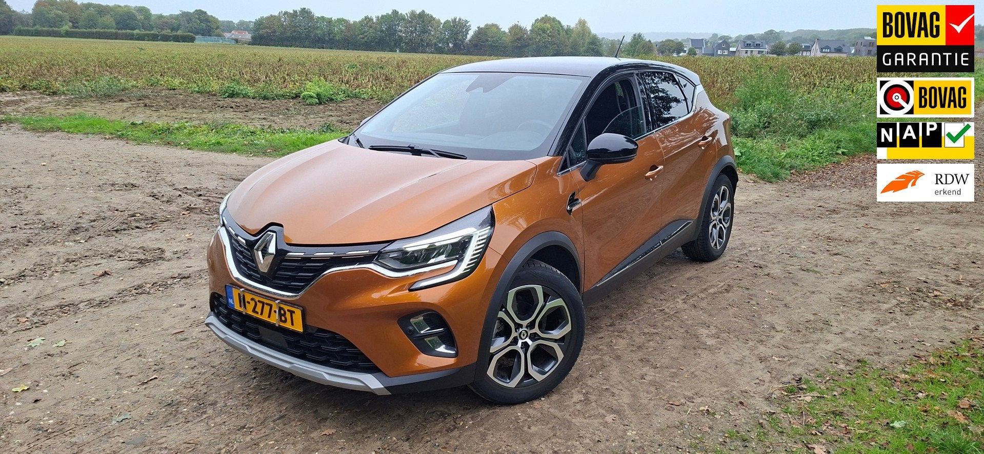 Renault Captur 1.0 TCe 90 Intens digital dash - ecc - cruise, Dealer onderhouden, Gebruikt, Overige kleuren, Leder en Stof