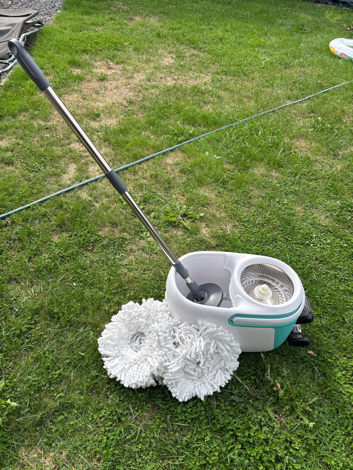 Mop en emmer set met centrifuge en 3 microvezel moppen, Ophalen, Dweilemmer, -bak, of -wagen
