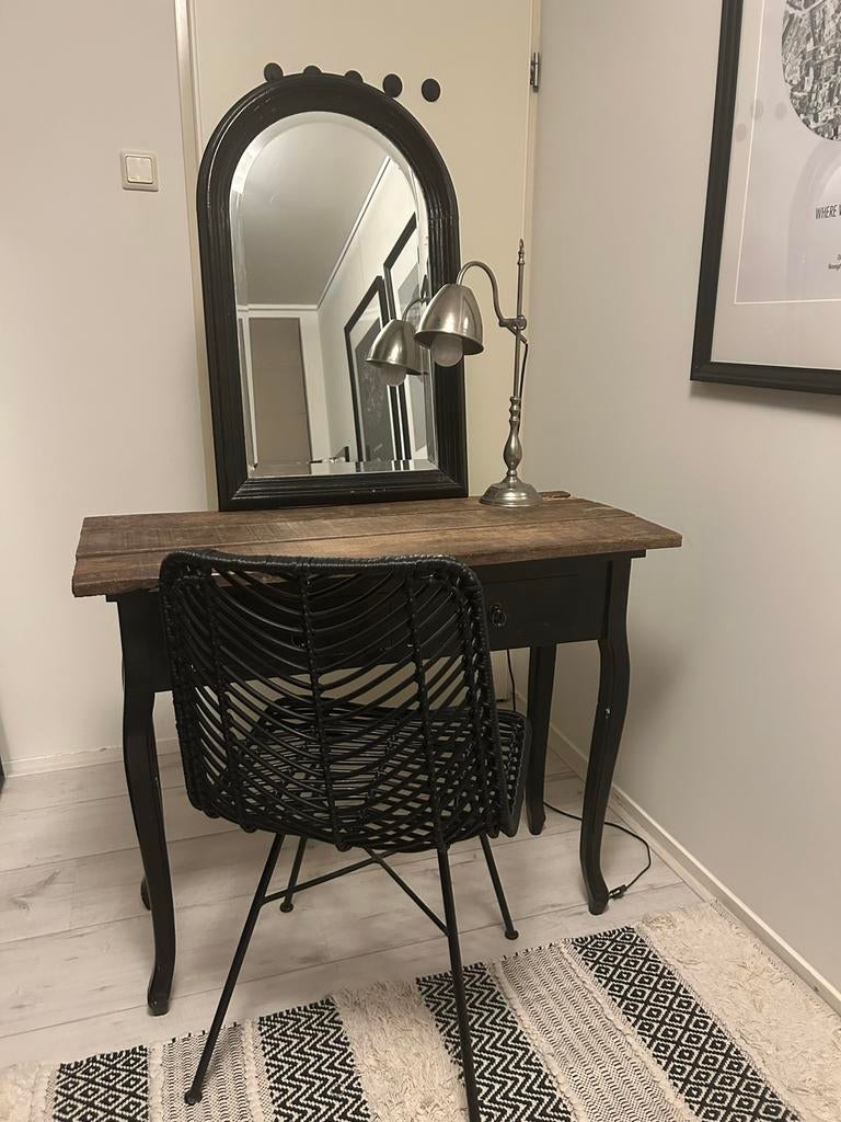 Vintage kaptafel met spiegel exclusief stoel, Ophalen, Gebruikt, 50 tot 100 cm, Minder dan 100 cm