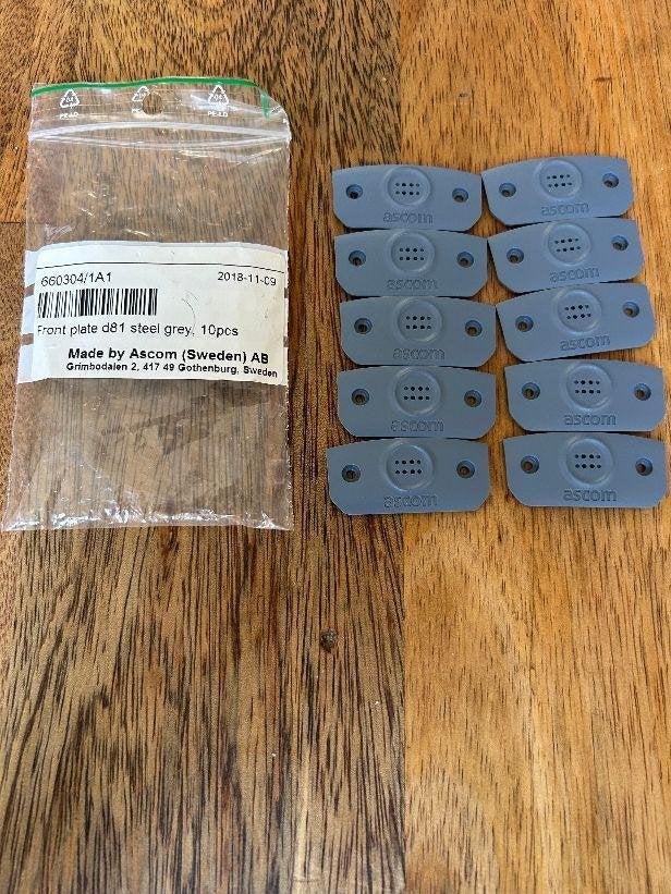 ➡️ NIEUW Ascom D81 Front Plate Steel Grey 10ST, Ophalen of Verzenden, Nieuw, 4 handsets of meer