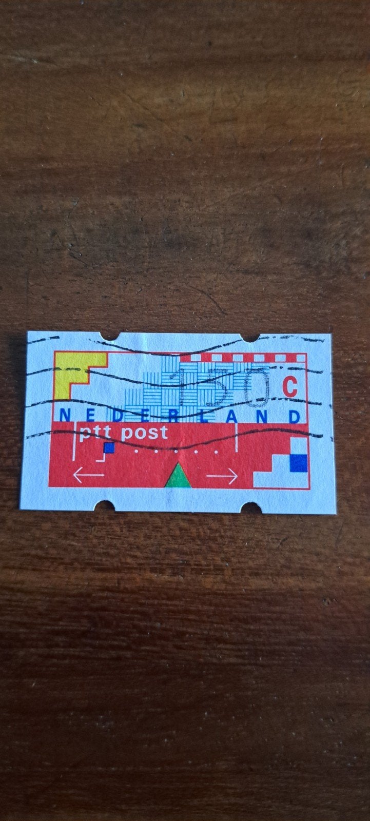 Automaat strook. Gestempeld. 1989 ., Ophalen of Verzenden