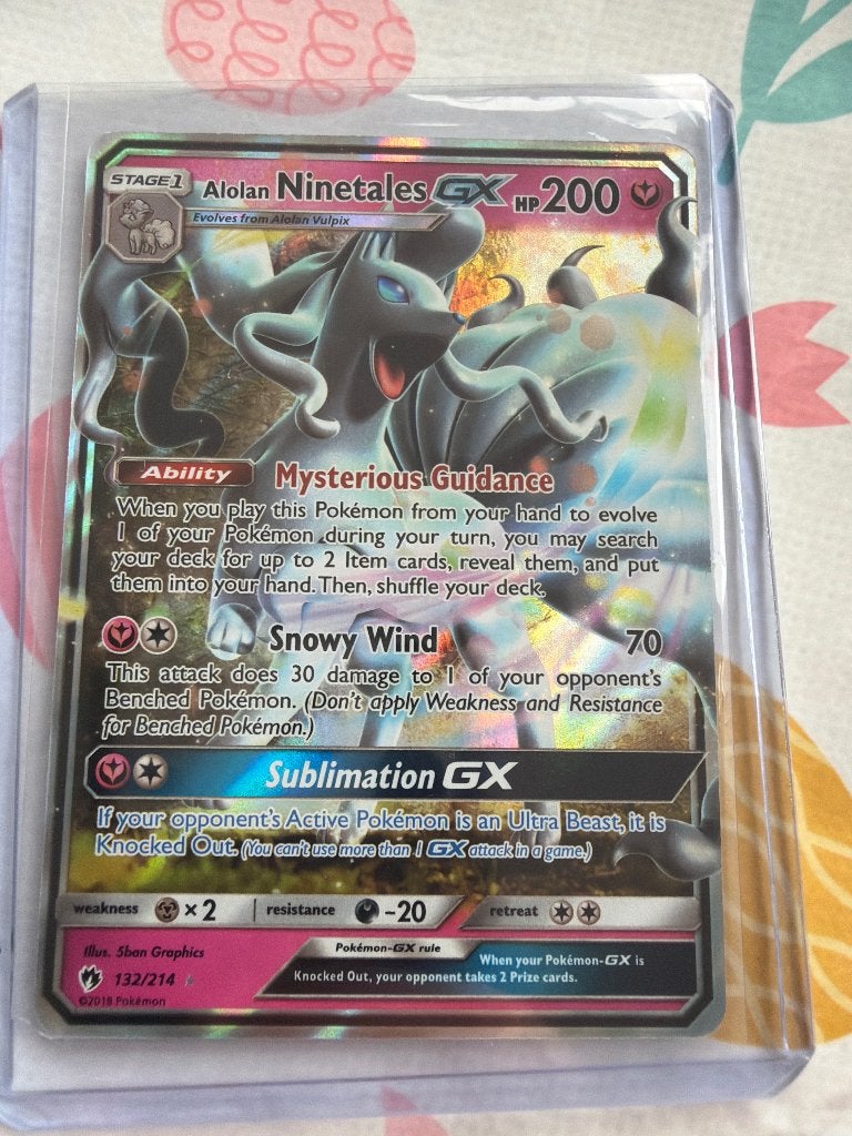 Alolan Ninetales GX – Lost Thunder, Hobby en Vrije tijd, Verzamelkaartspellen | Pokémon, Ophalen of Verzenden, Zo goed als nieuw