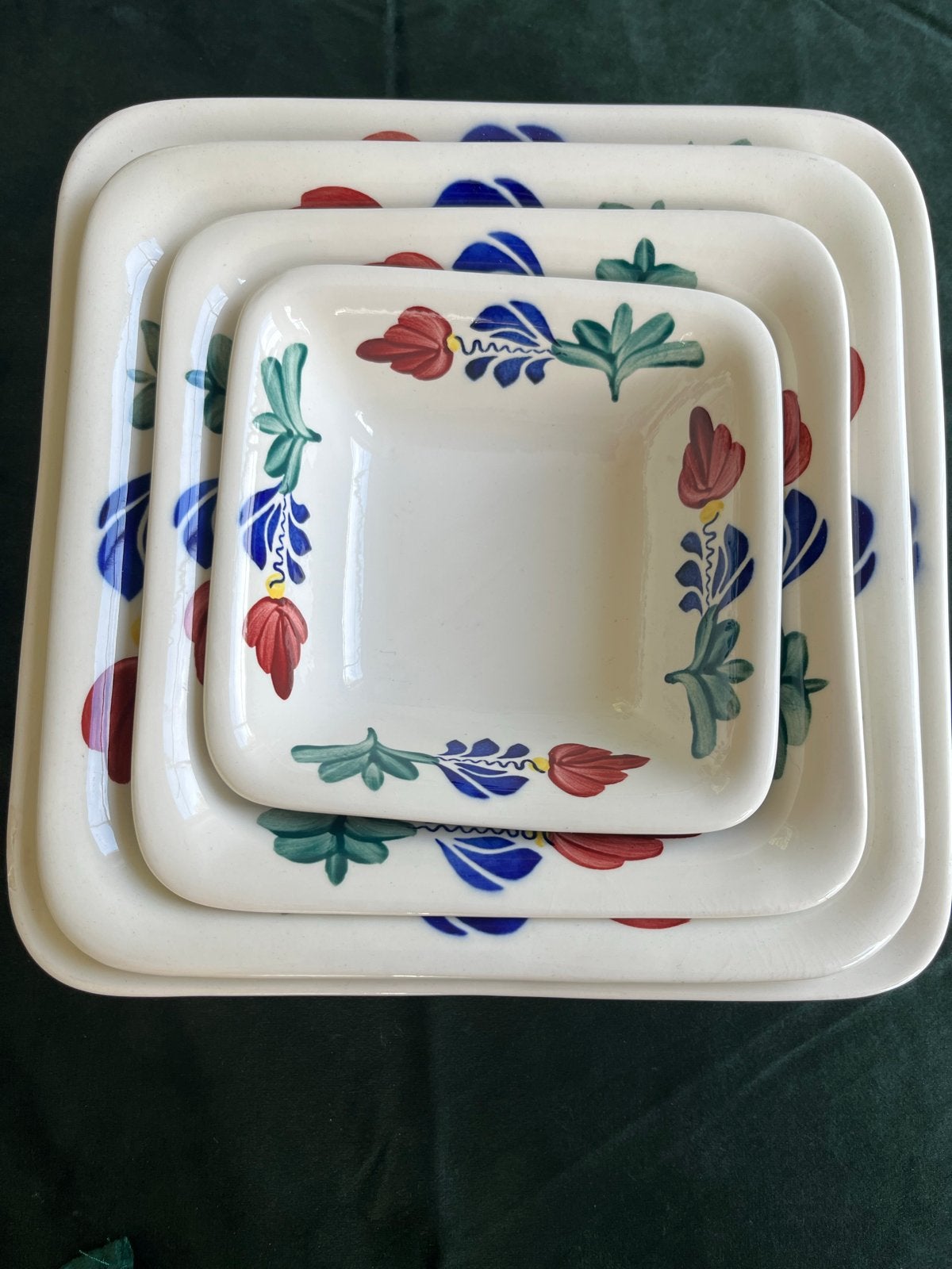 Boerenbont vierkante schalen set - nieuw, Ophalen, Nieuw